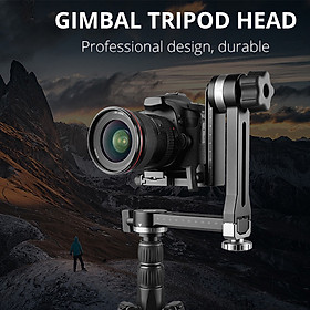 Andoer Heavy Duty 360° Panoramic Gimbal Tripod Head Aluminum Alloy 15kg/33lbs Load Capacity with 1/4 Inch & 3/8 Inch