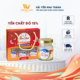 Yến hũ dinh dưỡng chưng đường phèn - Yến Chất Đỏ 15% TheHaiYen Lốc 5+1