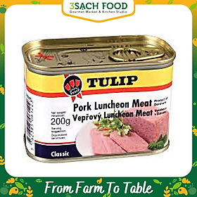 Chỉ Giao HCM - Thịt heo hộp Tulip Pork Luncheon Meat - hộp 200gr