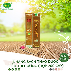 Mua Nhang sạch thảo dược Liễu Tri Hương 2 Tấc thời gian cháy 45 phút