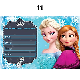 Thiệp mời sinh nhật Elsa Frozen và các công chúa nhiều mẫu Invitation Card sec22
