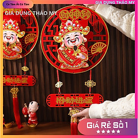 Mua Dải Treo Thần Tài Lắc Lư Thần Tài Tết Cầu May Mắn  Tài Lộc - 38 x140 cm - kèm Pin và Móc Treo