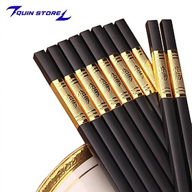 Mua Bộ 10 Đôi Đũa Ăn Hợp Kim Mạ Vàng Hàn Quốc Cao Cấp