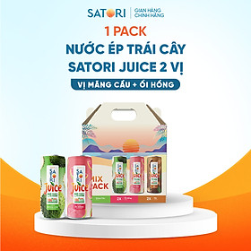 Pack nước ép trái cây Satori Juice vị ổi + mãng cầu 250ml (6lon/Pack)