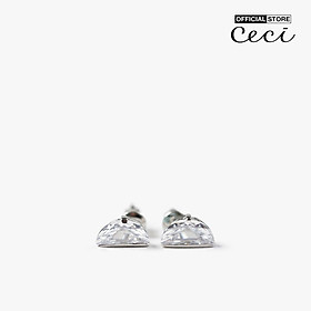 CECI - Khuyên tai nữ xỏ lỗ đính đá bán nguyệt lấp lánh CC1-09000140
