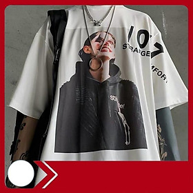 Áo Thun Tay Ngắn Dáng Rộng In Hình Joker Cá Tính Phong Cách Hip-hop Cho Nam
