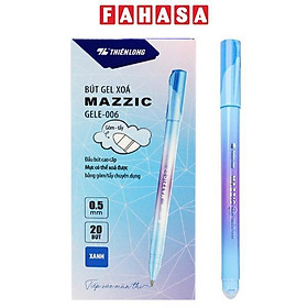 Hộp 20 Bút Gel Xóa Được 0.5 mm - Mazzic Thiên Long GELE-006 - Mực Xanh