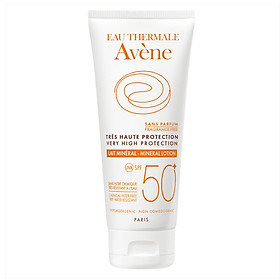 Combo Kem Chống Nắng Cho Da Nhạy Cảm Avène Very High Protection Mineral Lotion SPF 50+ (100ml) Và Nước Khoáng Làm Dịu, Chống Kích Ứng Da Avène Thermal Spring Water A1ATW1 (50ml)