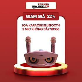 Mua Loa bluetooth karaoke mini SD 306 Plus bản mới nhất  Loa mắt cú kèm 2 mic hát karaoke không dây  Bass cực chuẩn