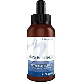 Designs for Health 2000 IU Vitamin D Drops - Hi-Po Emulsi-D3 (1000 Servings / 1 Ounce)