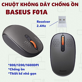 Chuột kết nối không dây chống ồn nhỏ gọn Baseus F01A Wireless Mouse _ Hàng chính hãng