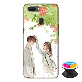 Ốp lưng điện thoại Oppo A5S hình Tình Yêu Ngọt Ngào tặng kèm giá đỡ điện thoại iCase xinh xắn - Hàng chính hãng
