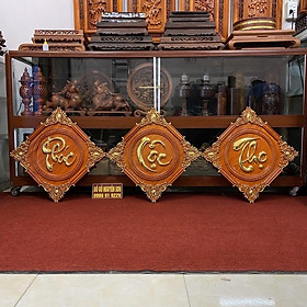 Mua Tranh chữ phúc lộc thọ gỗ hương treo tường bền đẹp
