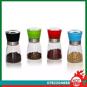 Mua Lọ Xay Tiêu Thủy Tinh  Lưỡi Sứ  - Màu Ngẫu Nhiên - CH Hương Thị Miễn Phí Vận Chuyển