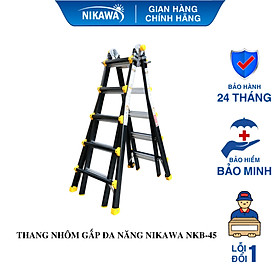 Thang Nhôm Gấp Đa Năng Nikawa NKB-44 - 4.15 mét - Màu Đen