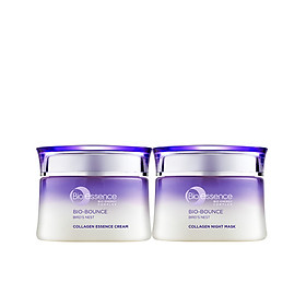 Bộ dưỡng da tươi sáng căng mọng Bio-Essence Bio-Bounce (Kem dưỡng tinh chất tổ yến & Collagen 50gr + Mặt nạ ngủ Night Mask tinh chất tổ yến & Collagen 50gr)
