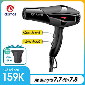 Máy Sấy Tóc Damas JT-3366 - Chính hãng (Sử dụng cho gia đình, tiệm cắt uốn tóc, khách sạn, nhà nghỉ)