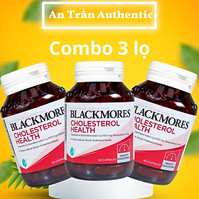 Combo 3 lọ Thực Phẩm Bảo Vệ Sức Khỏe Blackmores Cholesterol Health (60 viên) Hỗ Trợ Ngăn Ngừa Bệnh Tim Mạch