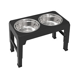 Bowls Raised Pet Bowl 4 Adjustable Height Stainless Steel Bowls
