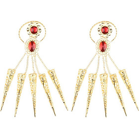 2X Cô Gái Múa Bụng Vòng Đeo Tay 5 Ngón Tay Móng Thái Trang Phục Tay Jewerlly