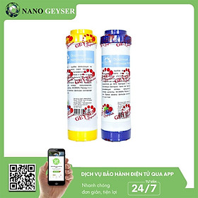 Bộ 2 lõi lọc nước 12 dùng cho các dòng máy NANO, Lõi Carbon, Cation - Hàng Chính Hãng