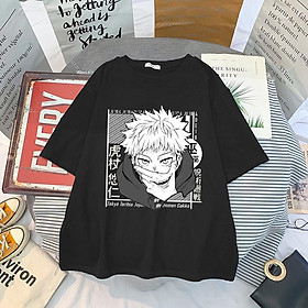 Áo phông Anime Jujutsu Kaisen gojo satoru Tops Yuji Itadori unisex nam nữ cực chất
