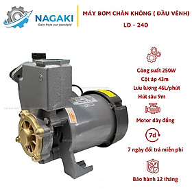 Mua Máy bơm nước chân không 250W cánh đồng Nagaki LD-240 - Bảo hành 1 năm ( Cam kết hàng chính hãng )