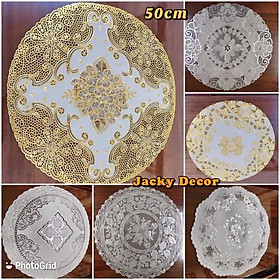 Mua khăn trải bàn ren hoa 50cm combo 10 chiếc