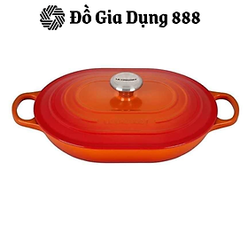 Nồi Chảo Gang Ovan Le Creuset, Đường Kính 31cm, Dẫn Nhiệt Tốt, Dùng Được Với Lò Nướng, Mọi Loại Bếp, Nhập Đức
