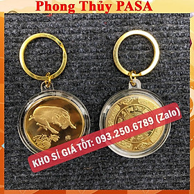 Móc Khoá Đồng Xu 12 Con Giáp Siêu Đẹp, Phong Thuỷ May Mắn - Ecoins