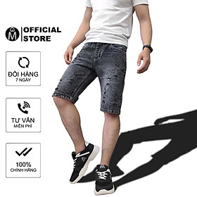 Quần short jean nam MĐ Q415 xám cào trẻ trung loại tốt