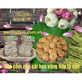 Chả cốm nếp cái hoa vàng hấp lá sen