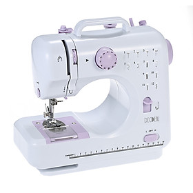 Máy May Điện Gia Dụng Deaceal Đa Năng Có Thể Điều Chỉnh Tốc Độ Với Bàn Đạp Đèn LED