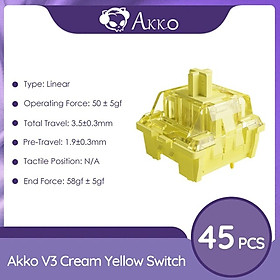 Công tắc thay thế bàn phím cơ AKKO v3 Switch (Cream Blue/Cream Yellow)_Mới, hàng chính hãng