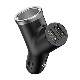 Mua Bộ tẩu sạc mở rộng 3 trong 1 dùng cho xe hơi Baseus Y Type Dual USB - Hàng chính hãng
