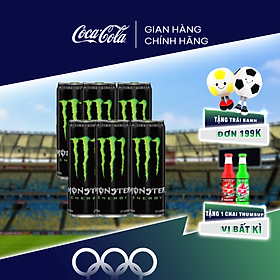 Hộp 6 lon Nước Tăng Lực Giải Khát Monster Energy 355ml/Lon Sale 25.07 Coca-Cola Official Store