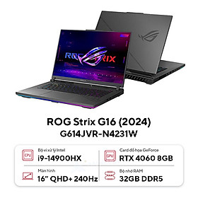 Mua Asus ROG Strix G16 G614JVR-N4231W (Intel Core i9 14900HX | RTX 4060 | 16 inch 2.5K | 32GB | 1TB | Win 11 | Xám) - HÀNG CHÍNH HÃNG