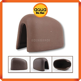 Đồ chơi tép cảnh bằng gốm - Nhà bầu dục - 10*6.5*7 cm - Trang trí hồ cá tép cảnh, giúp tép trú ẩn xả stress