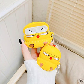 Mua Bao Case Ốp dành cho Airpods 1/2 & Airpods Pro gà vàng mặt ngầu silicon 3D cao cấp