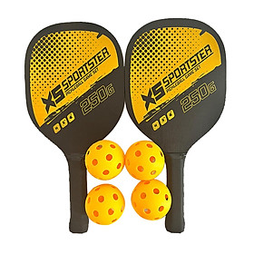 Pickleball Rackets Pickleball Paddles Wood Portable Durable Non Slip Handle with Storage Bag 4 Balls for Adults Player Training Sports Gifts