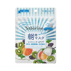 Mặt Nạ Dưỡng Ẩm Làm Sáng Da Buổi Sáng Saborino Morning Facial Sheet Mask Fresh White (Gói 5 Cái)