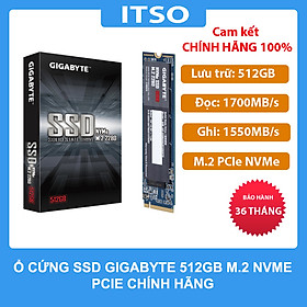Ổ cứng SSD Gigabyte 512GB M.2 PCIe NVMe Gen3x4  - Hàng chính hãng