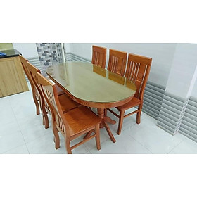 Mua Bộ bàn ăn hình bầu dục 6 ghế màu cánh dán (FREESHIP 50 KM )