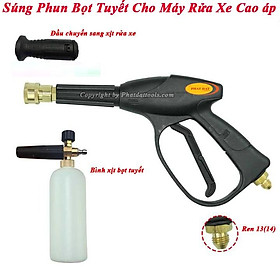 Mua Súng Phun Bọt Tuyết Cho Máy Rửa Xe Gia Đình-Bình Phun Bọt Tuyết-Súng Xịt Rửa Xe