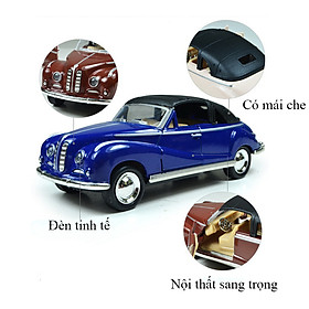 Mô hình xe ô tô phong cách cổ điển KAVY bằng hợp kim chạy cót dùng cho trang trí, phong cách