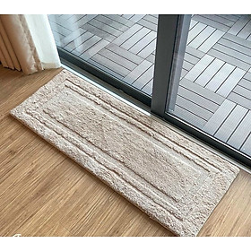 Mua Thảm Lau Chân Lông Dài Cao Cấp Kích Thước 45x120cm Màu Be