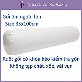 [Trải Nghiệm]Ruôt Gối Ôm Hơi (35x100cm) 100% Sợi Polyester Nguyên Chất Êm Ái Mềm Mại Lan Bedding_Màu Trắng