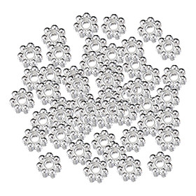 100Pcs Daisy Flower Spacer Beads for DIY Necklace Jewelry Making Accessories