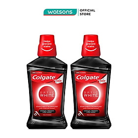 Combo Nước Súc Miệng Colgate Optic White Charcoal Freshmint 500ml x 2 chai