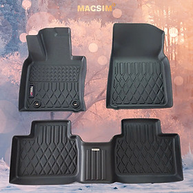 Thảm lót sàn xe ô tô Toyota Camry 2018 - 2024 (sd) chất liệu TPE thương hiệu Macsim màu đen